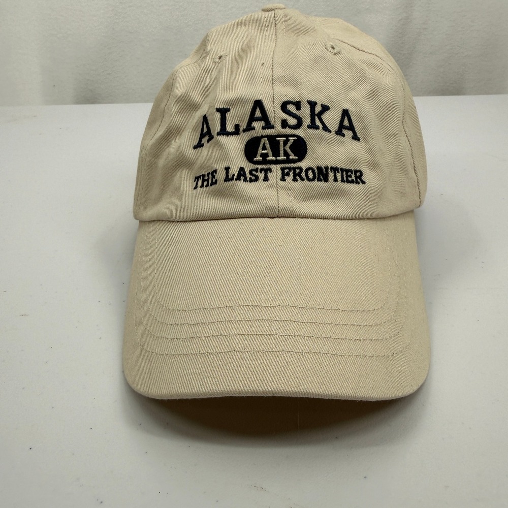 Prairie Mountain‎ Alaska Baseball Hat Unisex OSFM Tan Embroidered Dad Cap